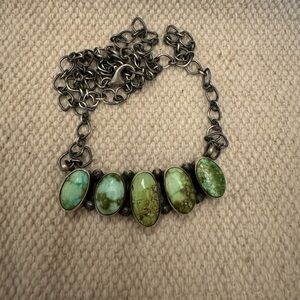 5 stone genuine turquoise necklace
